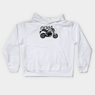 Ride grom bw Kids Hoodie